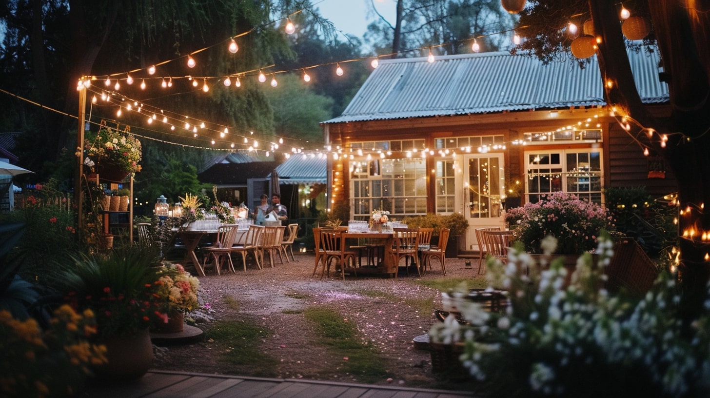 Budget-friendly private home wedding venue in a beautifully decorated farmhouse.